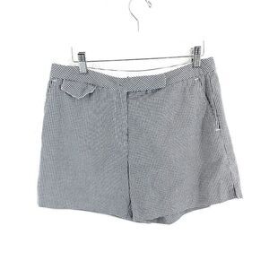 Tommy Hilfiger Blue White Plaid Size 6 Cotton Shorts Mid Rise 30" Waist 4.5" Ins